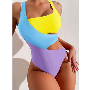 Женские однотонные купальники-монокини с вырезом, <span class=keywords><strong>2025</strong></span> цвета - Product Image 2