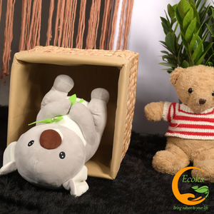 Paniers de rangement pliables carrés en jacinthe d'eau naturelle tressée à la main Ecoka Vietnam, écologiques, style nordique - Product Image 4