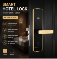 Serrure de porte intelligente numérique RFID pour hôtel, panneau en acier inoxydable, application Tuya, couleur personnalisable pour portes en bois/acier/métal, vente en gros