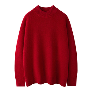 Maglione Pullover invernale da <span class=keywords><strong>donna</strong></span> in Cashmere 100% tinta unita a <span class=keywords><strong>collo</strong></span> <span class=keywords><strong>alto</strong></span> a <span class=keywords><strong>collo</strong></span> <span class=keywords><strong>alto</strong></span> stile Casual lavorato a maglia - Product Image 1