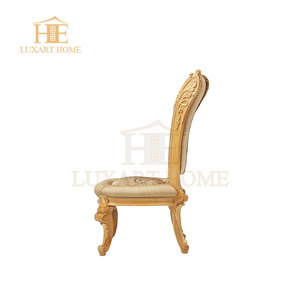 Mesa de comedor de lujo personalizada estilo Palacio <span class=keywords><strong>Imperial</strong></span> Real lujosa mesa de comedor larga chapada en oro con 8 sillas para comedor de Villa - Product Image 5