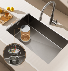 Évier de cuisine extra-large de haute qualité en acier inoxydable, finition nano <span class=keywords><strong>PDV</strong></span> gris canon, pour équipement de cuisine de restaurant - Product Image 2