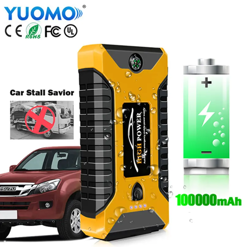 Portable Car Jump Starter With Air Compressor Starters Powerbank Battery For Power Bank Capacitor Booster And Tyre