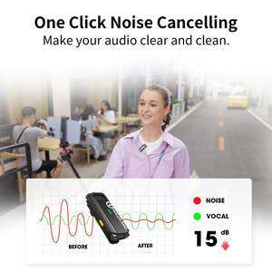 2025 Original <span class=keywords><strong>Hollyland</strong></span> LARK <span class=keywords><strong>C1</strong></span> SOLO système de Microphone sans fil noir 2.4 GHz suppression de bruit micro sans fil pour appareil IOS - Product Image 2