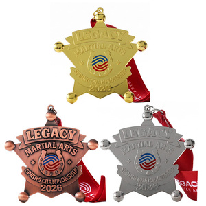 Medallas Personalizadas de Metal Fundido a Presión de Aleación de Zinc, en Oro, Plata y Cobre, para Karate, Taekwondo, Judo, Artes Marciales, Premios y Recuerdos - Product Image 1