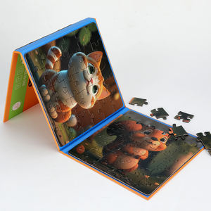Véhicule éducatif personnalisé 3 en 1, jouets d'apprentissage <span class=keywords><strong>dinosaure</strong></span>, <span class=keywords><strong>livre</strong></span> de puzzle magnétique animal pour enfants - Product Image 4