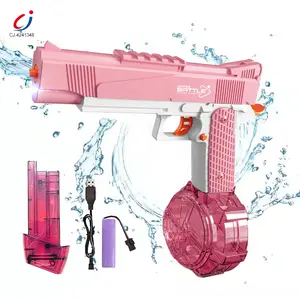 Chengji vente en gros glock pistolet à eau jouet enfants été jeu de plein air grande capacité rose pistolet à eau électrique glock pistolet jouet de tir