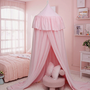 <span class=keywords><strong>Baldacchino</strong></span> Rosa Principessa a Doppio Strato <span class=keywords><strong>per</strong></span> <span class=keywords><strong>Letto</strong></span> Bambini e Neonati - Product Image 1