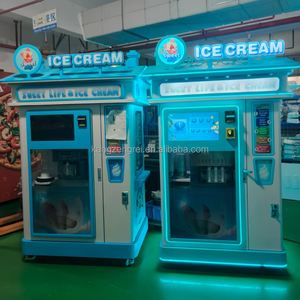 Machine à crème glacée commerciale en libre-service, pour desserts faits maison, avec code QR, mini, pour enfants, entièrement automatique, modèle tendance - Product Image 4