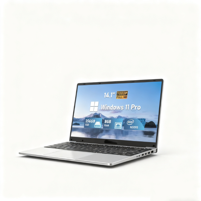 14.1 Inch Laptop FHD 1920x1080 8GB RAM 256GB SSD 11th Gen Intel N5095 Quad Core Processor Win10 System Refresh Rate 120Hz Laptop