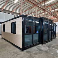Maisons préfabriquées extensibles à construction rapide 20 pieds 40 pieds, villas préfabriquées pliables et extensibles, maisons conteneurs pour usage extérieur