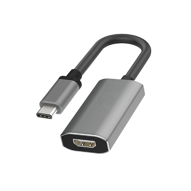 Aluminum Alloy 18cm Type C to HDMI Converter 4K 60HZ USB C to Female HDMI Adapter for HDTV Laptop