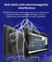 Pantalla táctil capacitiva a prueba de agua IP65 personalizada, panel industrial sin ventilador integrado en pulgadas, accesorio todo en uno para PC