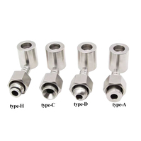 Sambungan Selang Anti Bocor Hidrolik 304 Stainless Steel BSPP Swivel Female 8xG3/8 Crimp