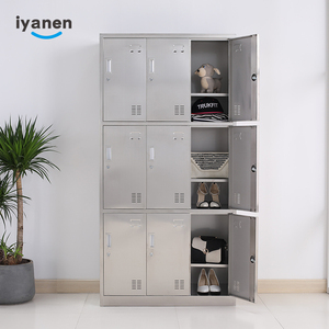 Thực Hành 9 Cửa Làm Đẹp Vật Liệu Thép Đa Dụng Phòng Tập Thể Dục Nội Thất Gia Đình Quần Áo Lưu Trữ Tủ Quần Áo Và Tủ Khóa Với Chìa Khóa - Product Image 4