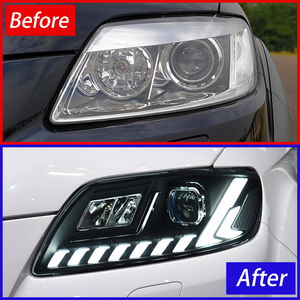 Montaje de faros automáticos LED de proyector dinámico de alta calidad para <span class=keywords><strong>Audi</strong></span> <span class=keywords><strong>Q7</strong></span> 2006-2015 accesorios de herramienta de actualización de lámparas delanteras de coche nuevo - Product Image 4
