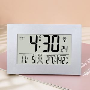Smart LCD Display digitale ABS materiale orologio da parete giapponese Radio tedesca regolazione automatica del <span class=keywords><strong>tempo</strong></span> soggiorno elettronico - Product Image 3