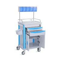 SKR-AT625-1 SAIKANG Chariot de dépannage multifonction pour patients Chariot d'urgence pour hôpital Capacité de charge de 50 lb 4 roulettes Garantie de 2 ans