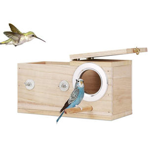 Nichoir en bois artisanal et signe mural cadeau décoratif pour la maison - Product Image 1