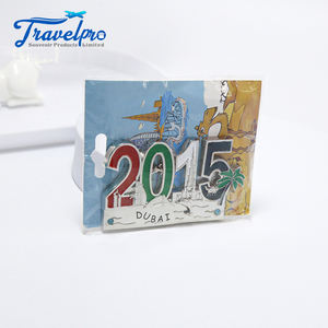 Aimants <span class=keywords><strong>de</strong></span> réfrigérateur promotionnels personnalisables autocollant <span class=keywords><strong>de</strong></span> décoration magnétique en métal pour réfrigérateur mettant en vedette Paris Hong Kong France Qatar - Product Image 2