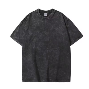 Unisex Loose Retro Solid Tshirt Summer Acid Wash 280Gsm Heavyweight <b>Vintage</b> Men <b>T</b> <b>Shirt</b> Custom Blank <b>Vintage</b> <b>T</b> <b>Shirt</b> - Product Image 3