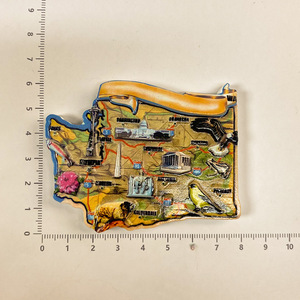 Souvenir di Viaggio USA, Mappa 3D Creativa della Città, Magnete per Frigorifero, Decorazione per la Casa, Regalo - Product Image 2