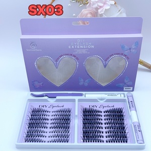 ขน<span class=keywords><strong>ต</strong></span>าปลอมแบบ<span class=keywords><strong>ต</strong></span>่อเองสำเร็จรูป วัสดุสังเคราะห์ ทำมือ แบ่งเป็นช่อ สำหรับ<span class=keywords><strong>ต</strong></span>่อขน<span class=keywords><strong>ต</strong></span>า DIY ขายส่ง ชุดขนตาแบบพัด สีดำธรรมชา<span class=keywords><strong>ต</strong></span>ิ 6 แถว ปลายแหลม - Product Image 4