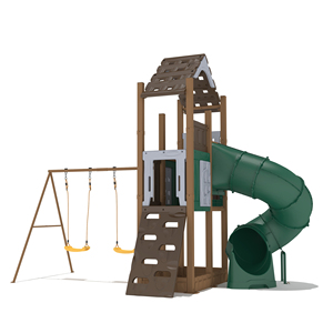 Toboggans et toboggans en plastique pour enfants Playhouse Toboggan et balançoire pour enfants Cinq ans et neuf ans Mettez-le dans la pièce - Product Image 1