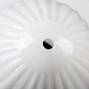 Abajur de Vidro Opalino Branco Marfim Feito à Mão Sob Encomenda para Luminária Externa Estilo Chinês Mediterrâneo - Product Image 5