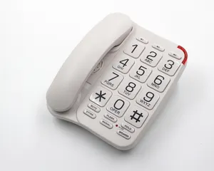 Haut-parleur téléphonique à gros boutons Téléphone analogique filaire pour personnes âgées