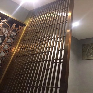 CNC Bronze Metal Panel Nội Thất Bằng Thép Không Gỉ Màn Hình Phân Vùng Gương Hoặc Chải Màu Vàng Trang Trí - Product Image 1