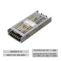 Alimentation à découpage Bina 200W 5V pour écrans LED, tension constante AC/DC, transformateur SMPS, prêt à être expédié