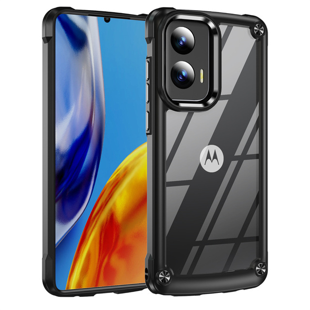 Heavy Duty Shockproof Armor Bumper Case for Motorola Moto G 5G / Moto G Play / G Stylus Soft TPU Frame Hybrid Clear Cover