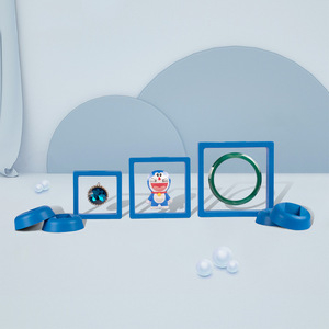 Vitrine de bijoux en bois rectangulaire de luxe plateau recyclable carré vitrine de pierres précieuses logo personnalisé film transparent suspendu - Product Image 5