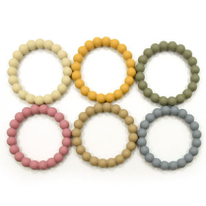 Vente en gros de perles en silicone <span class=keywords><strong>anneau</strong></span> de <span class=keywords><strong>dentition</strong></span> avec poignée <span class=keywords><strong>anneau</strong></span> <span class=keywords><strong>molaire</strong></span> pour bébé <span class=keywords><strong>anneau</strong></span> de <span class=keywords><strong>dentition</strong></span> en silicone multicolore - Product Image 2