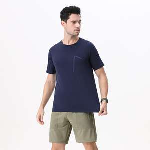 Individuell Bedrucktes Kompressions-Fitness-Shirt Sportliches Workout-T-Shirt Schnelltrocknendes Tanktop Kurzarm-Oberteil für Männer - Product Image 6