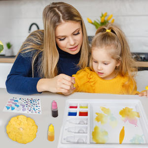 Kit de fabrication de fleurs en papier tie-dye personnalisé, cadeau créatif pour enfants, filles, adultes, dessin, jouets de fleurs DIY - Product Image 3