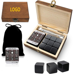 หินแกรนิตวิสกี้ให้ความเย็น (หินเย็น) กล่องไม้ตัวเลือกที่ดีที่สุดสำหรับบูร์บองวิสกี้วิสกี้คนรักหินชุดของขวัญ - Product Image 6