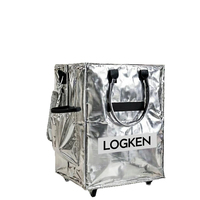 Sac de courses pliable personnalisé avec logo, imperméable et isotherme, chariot à roulettes pour les voyages et les courses