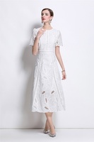Robe élégante pour femmes en gros, nouvelle collection d'été, robe à manches courtes tendance, vêtements d'usine