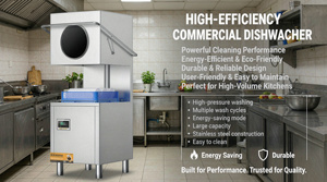 Lavavajillas de Tipo Campana, Totalmente Automático, de Acero Inoxidable, Inteligente, Independiente, Equipo de Cocina Comercial - Product Image 4