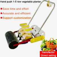 Semoir manuel à plusieurs rangs autopropulsé à moteur à essence pour légumes, carottes, oignons, tomates