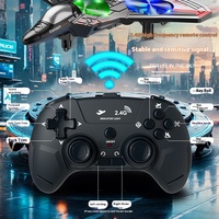 BJQ 2.4G Avion de Chasse RC en Mousse, Jouet Acrobatique, Flip 360°, Maintien d'Altitude, Mode Sans Tête, Quadricoptère avec Lumière