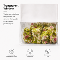 Sac d'emballage alimentaire pour pain, avec fenêtre transparente, pour pâtisserie et toasts, avec fermeture à fil plié