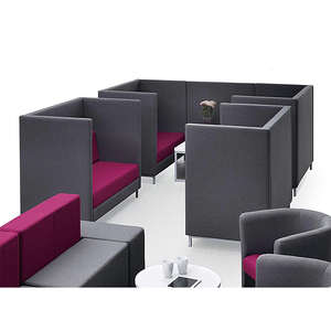 Modern Simple High Back Deck Office <b>Sofa</b> Rest Area Reception Negotiation Waiting Combination Splicing Semi Open <b>Sofa</b> - Product Image 3