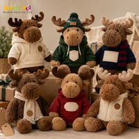 Peluche Élan Personnalisée Direct Usine OEM ODM, Jouet Animal Doux avec Emballage Marque Privée pour Commandes en Gros et Marchandises de Marque