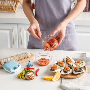 Mini licuadora de mano y cortador de verduras de seguridad, juego de utensilios de cocina de acero inoxidable, procesador <span class=keywords><strong>Manual</strong></span> de picadora de alimentos - Product Image 2