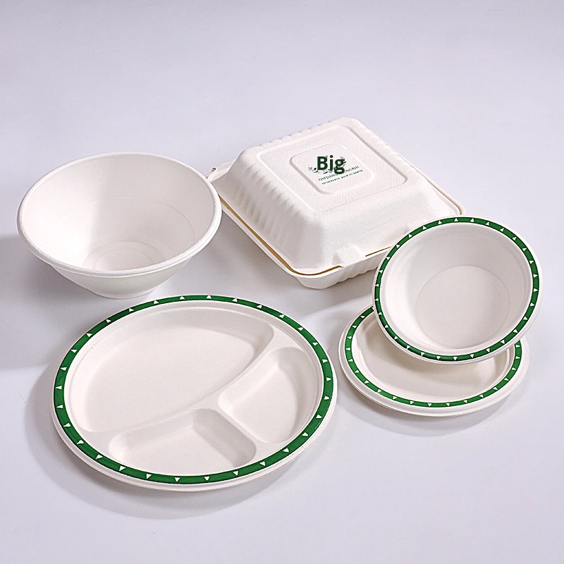 Customized Disposable Biodegradable Round Bowl and Plate Household Set Commercial Dining Tableware Paper Cake Dish Henan China