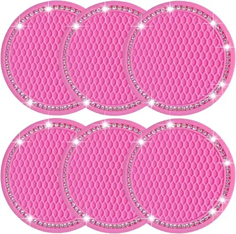 Car Coasters for Cup Holder Silicone Car Cup Holder Coasters Pack of 4