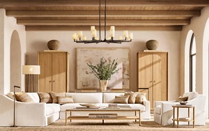 Armoire en bois massif de style américain RH - Product Image 6